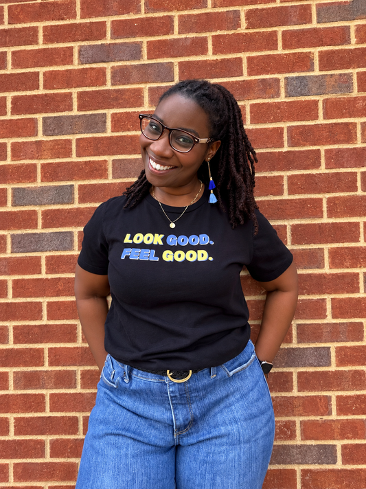 Look Good. Feel Good. Block Tee | Bold Motivational Streetwear