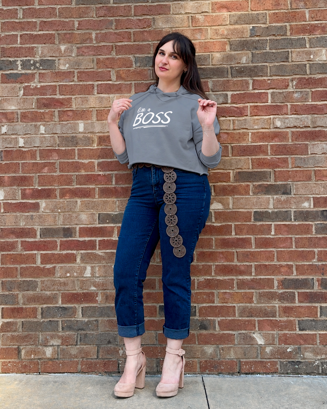 like a BOSS Women's Cropped Hoodie