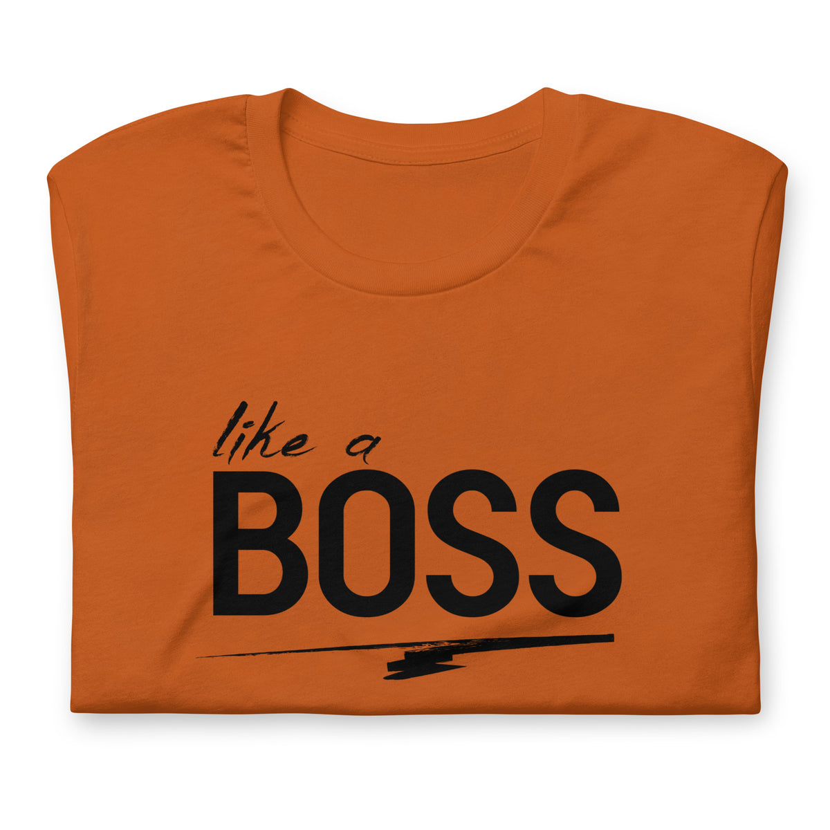 like a BOSS Black Text Plus Size Men's Graphic Tee | Motivational Streetwear Shirt