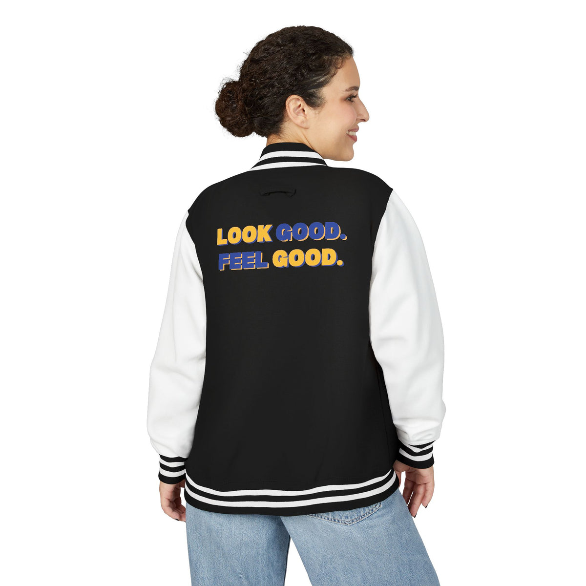 Look Good. Feel Good. Letterman Jacket | Premium Embroidered Streetwear Varsity Jacket