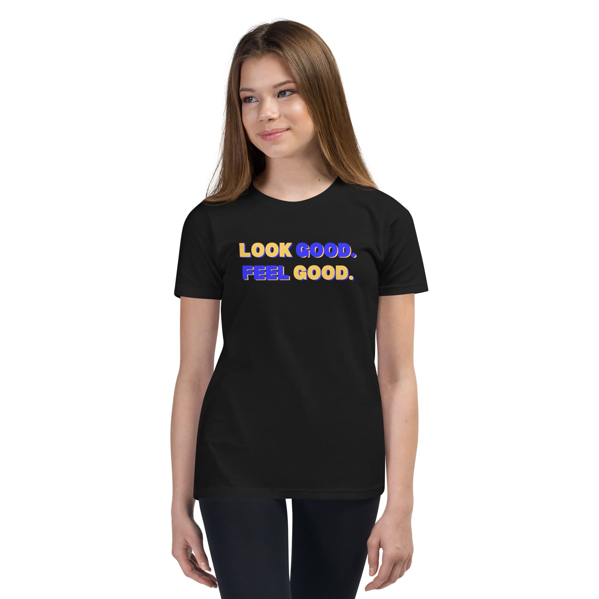 Kids Look Good. Feel Good. Block Short sleeved T-Shirt in black