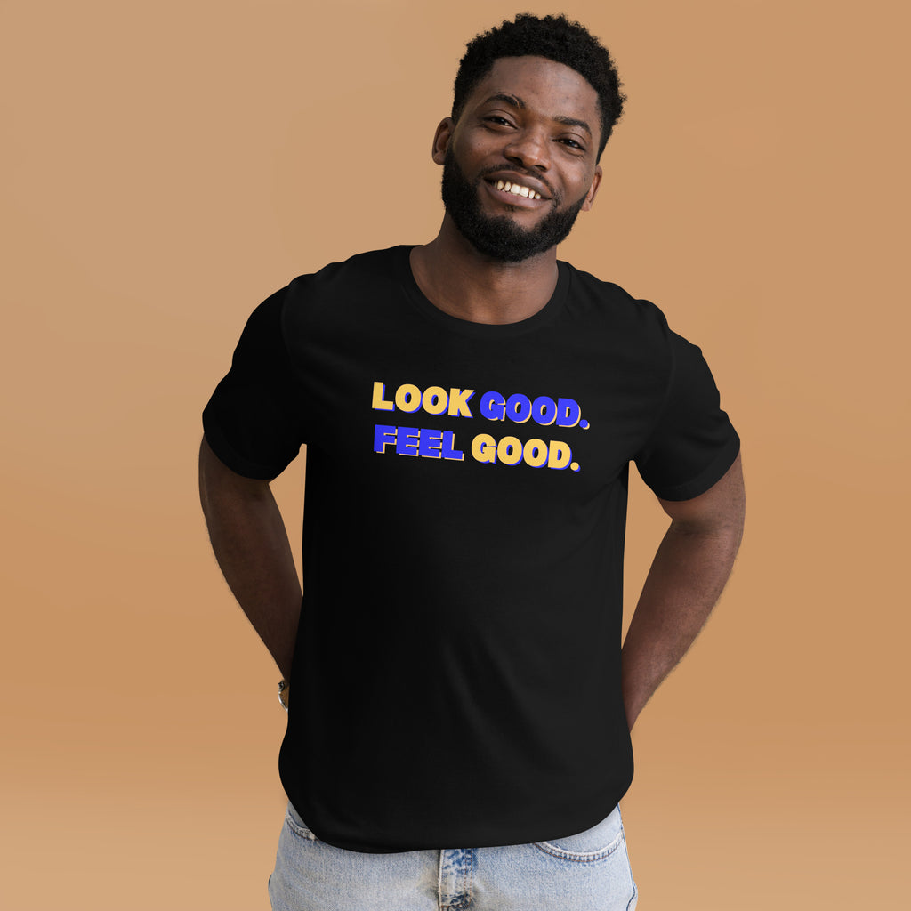 Look Good. Feel Good. Block Short sleeved T-Shirt in black