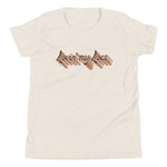 Load image into Gallery viewer, Lovin&#39; my Locs short sleeved girls t-shirt in heather dust flat lay
