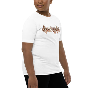 Lovin' my Locs short sleeved girls t-shirt in white