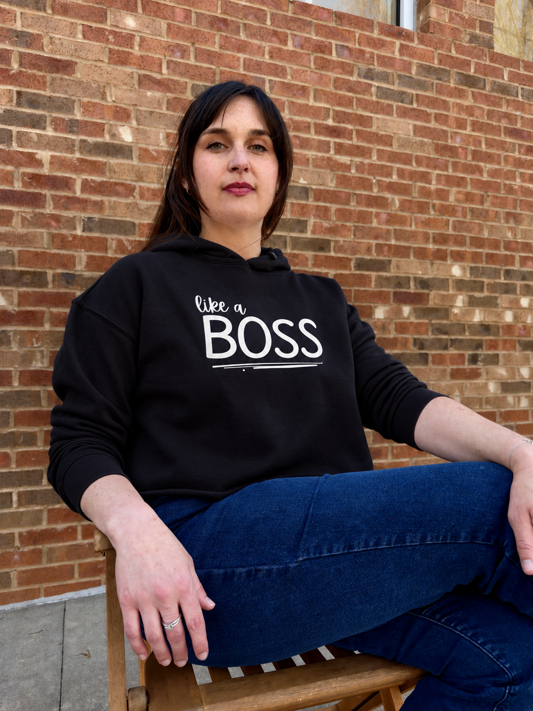 like a BOSS Women's Cropped Hoodie