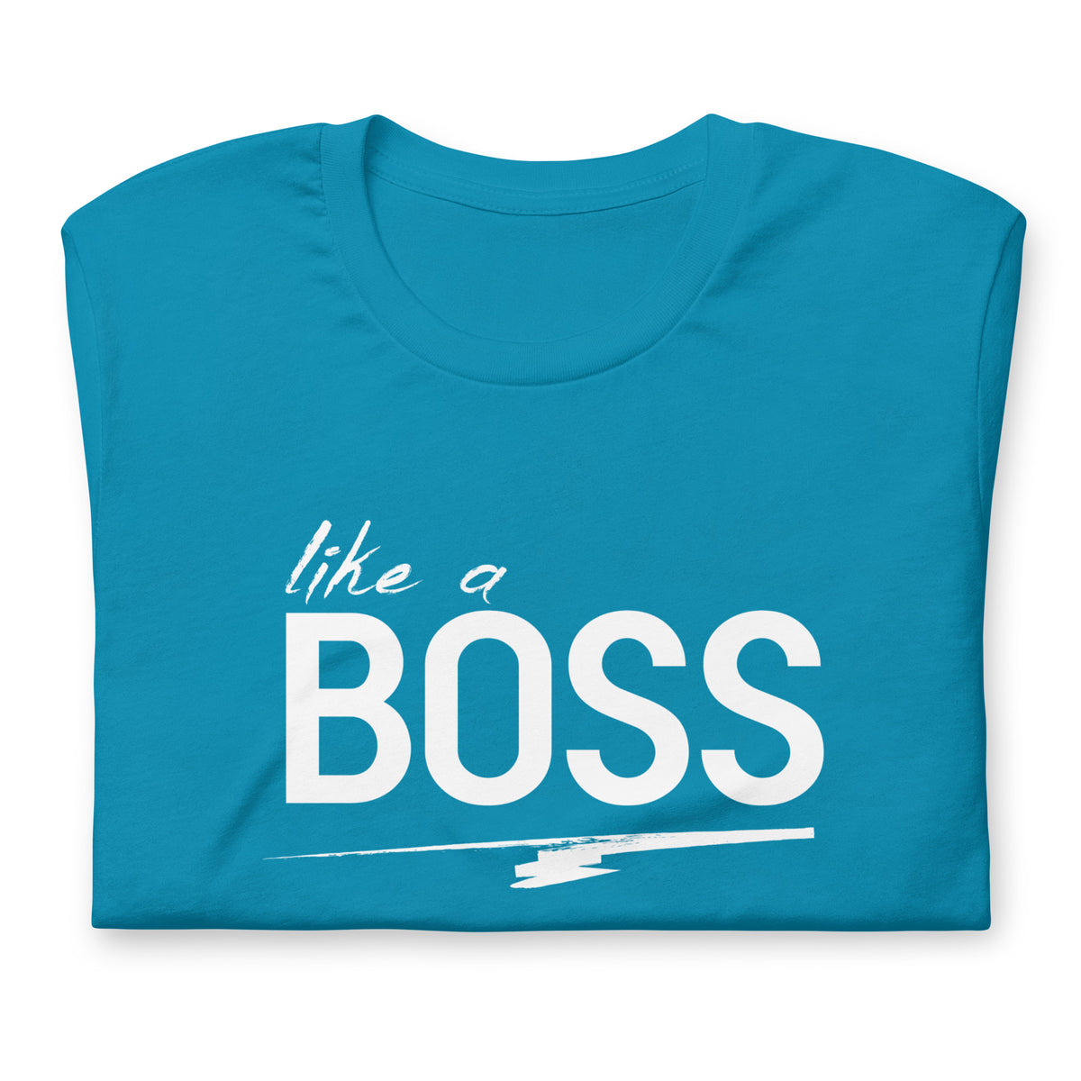 like a BOSS White Text Men's Graphic Tee | Motivational Streetwear Shirt