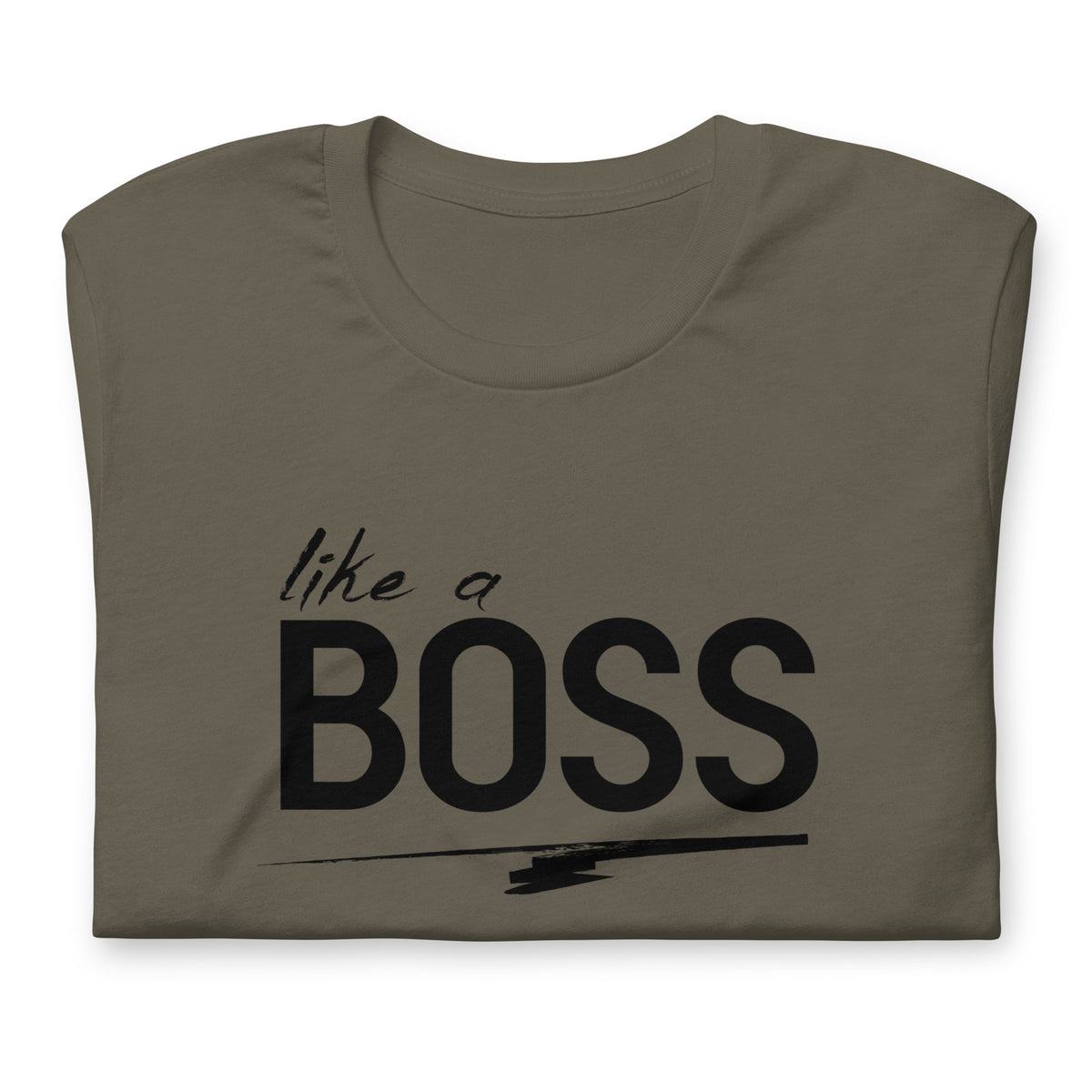 like a BOSS Black Text Plus Size Men's Graphic Tee | Motivational Streetwear Shirt
