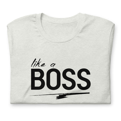 like a BOSS Black Text Plus Size Men's Graphic Tee | Motivational Streetwear Shirt