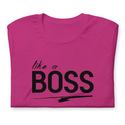 like a BOSS Black Text Men's Graphic Tee | Motivational Streetwear Shirt