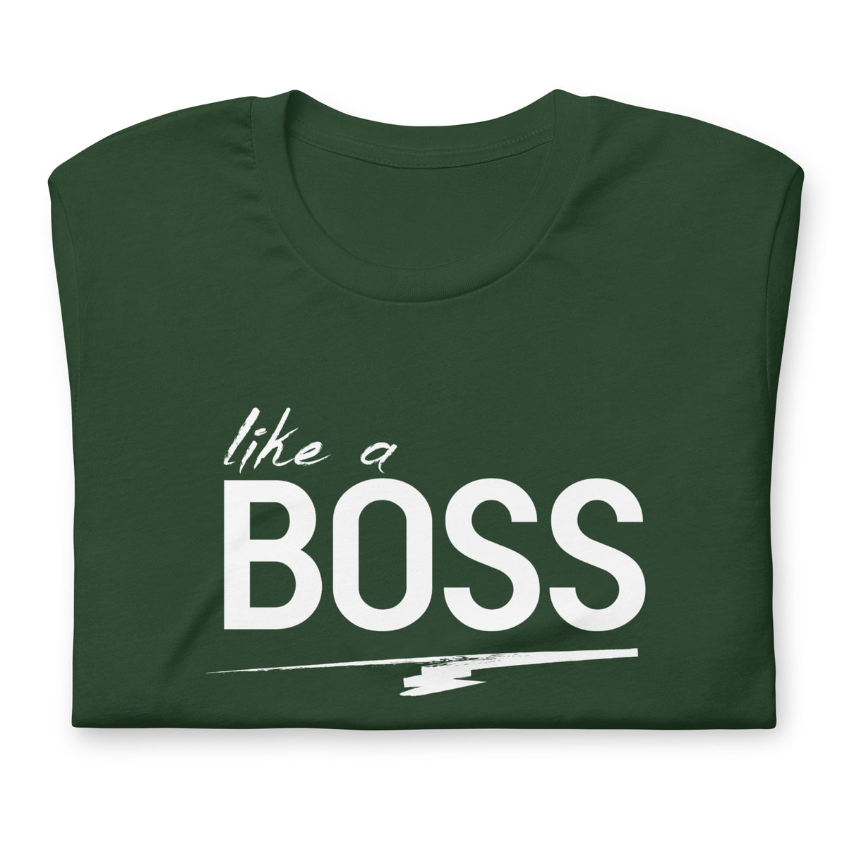 like a BOSS White Text Men's Graphic Tee | Motivational Streetwear Shirt