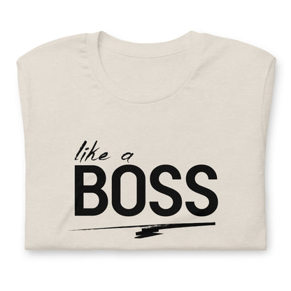 like a BOSS Black Text Men's Graphic Tee | Motivational Streetwear Shirt