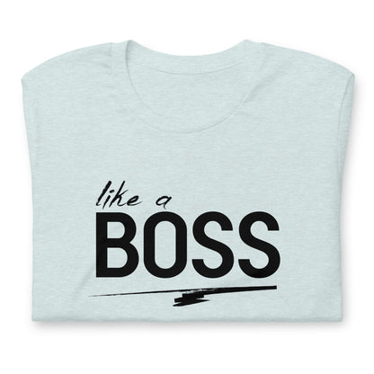 like a BOSS Black Text Plus Size Men's Graphic Tee | Motivational Streetwear Shirt