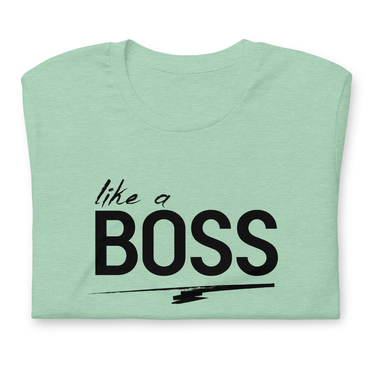 like a BOSS Black Text Plus Size Men's Graphic Tee | Motivational Streetwear Shirt