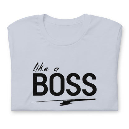 like a BOSS Black Text Men's Graphic Tee | Motivational Streetwear Shirt