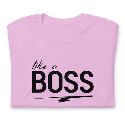 like a BOSS Black Text Men's Graphic Tee | Motivational Streetwear Shirt
