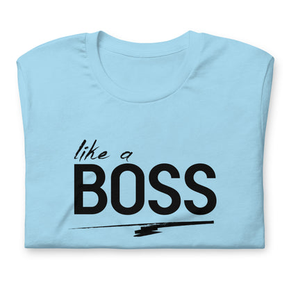 like a BOSS Black Text Men's Graphic Tee | Motivational Streetwear Shirt