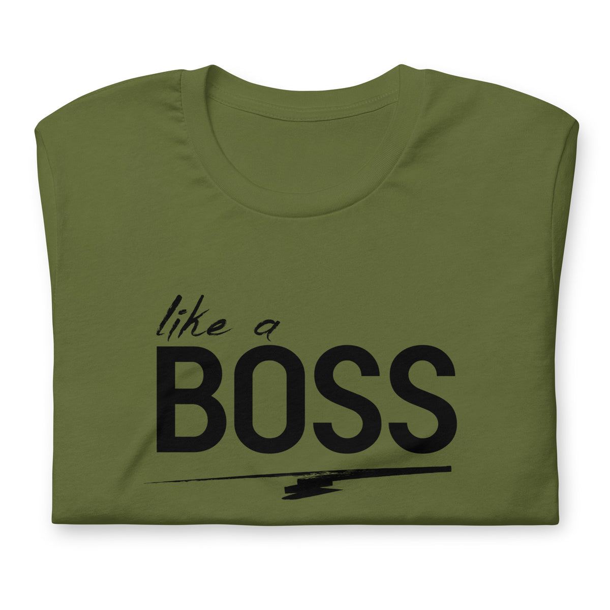 like a BOSS Black Text Plus Size Men's Graphic Tee | Motivational Streetwear Shirt