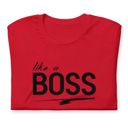 like a BOSS Black Text Men's Graphic Tee | Motivational Streetwear Shirt