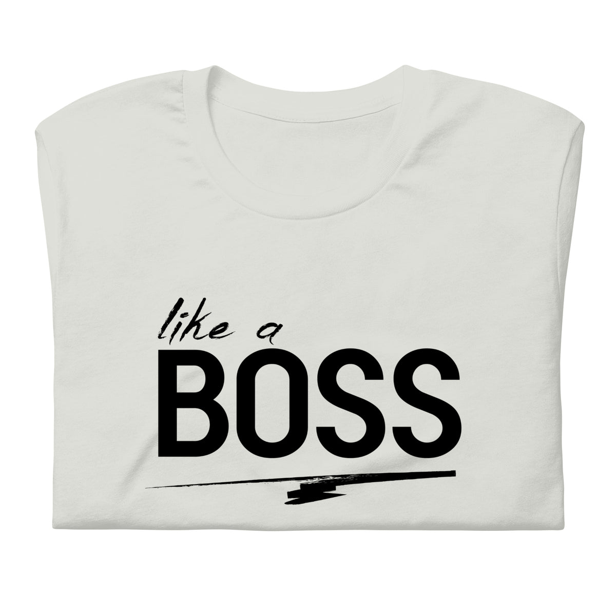 like a BOSS Black Text Plus Size Men's Graphic Tee | Motivational Streetwear Shirt