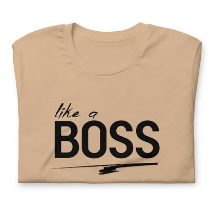 like a BOSS Black Text Men's Graphic Tee | Motivational Streetwear Shirt