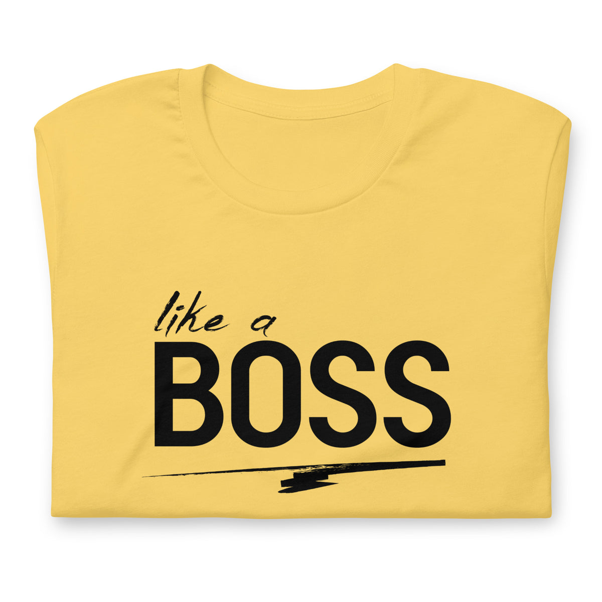 like a BOSS Black Text Plus Size Men's Graphic Tee | Motivational Streetwear Shirt